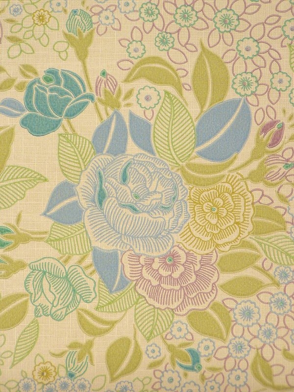 With Floral Print Design Wallpaper Retro Coloroll