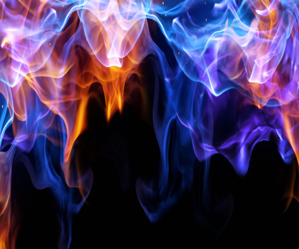 Free Download Galaxy S Amoled Wallpaper 960800 Red And Blue Fire