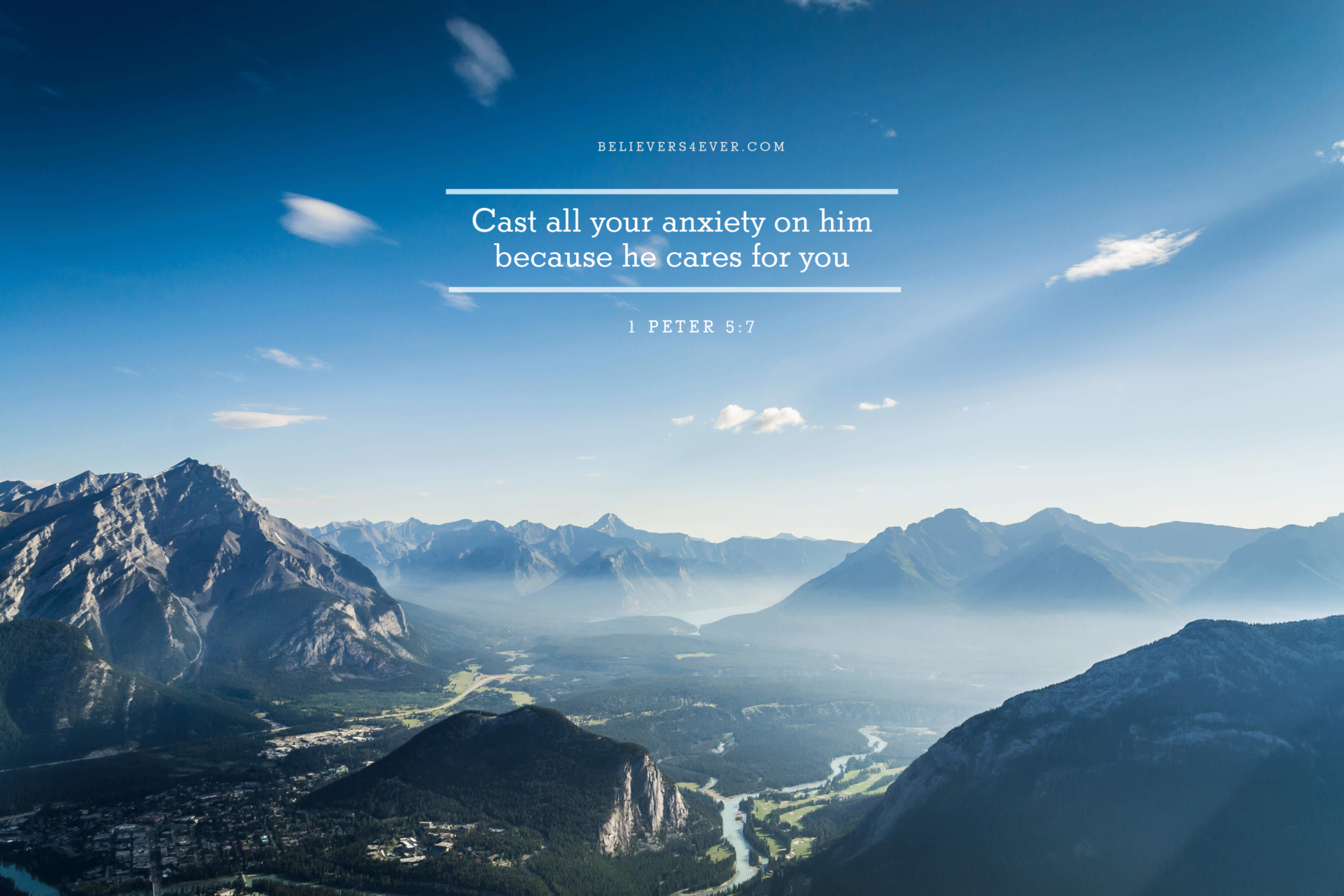 Cast All Your Anxiety On Him Christian Wallpaper HD Desktop