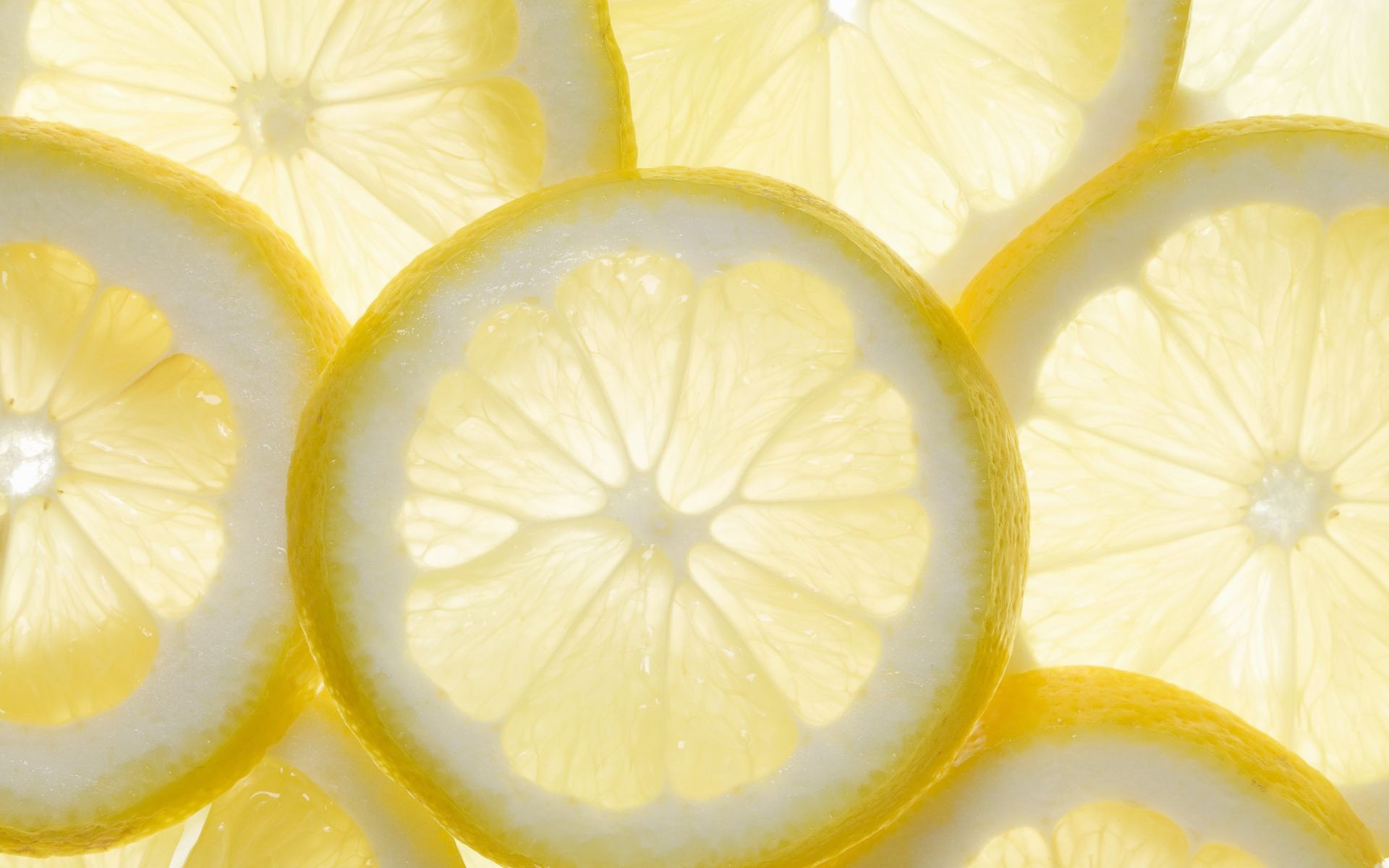 Fruits Lemons Wallpaper White Background