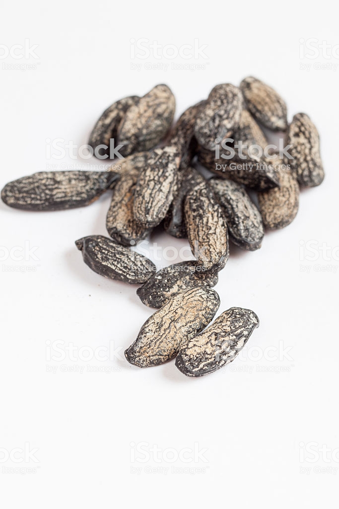 Tonka Beans On White Background Stock Photo More Pictures Of