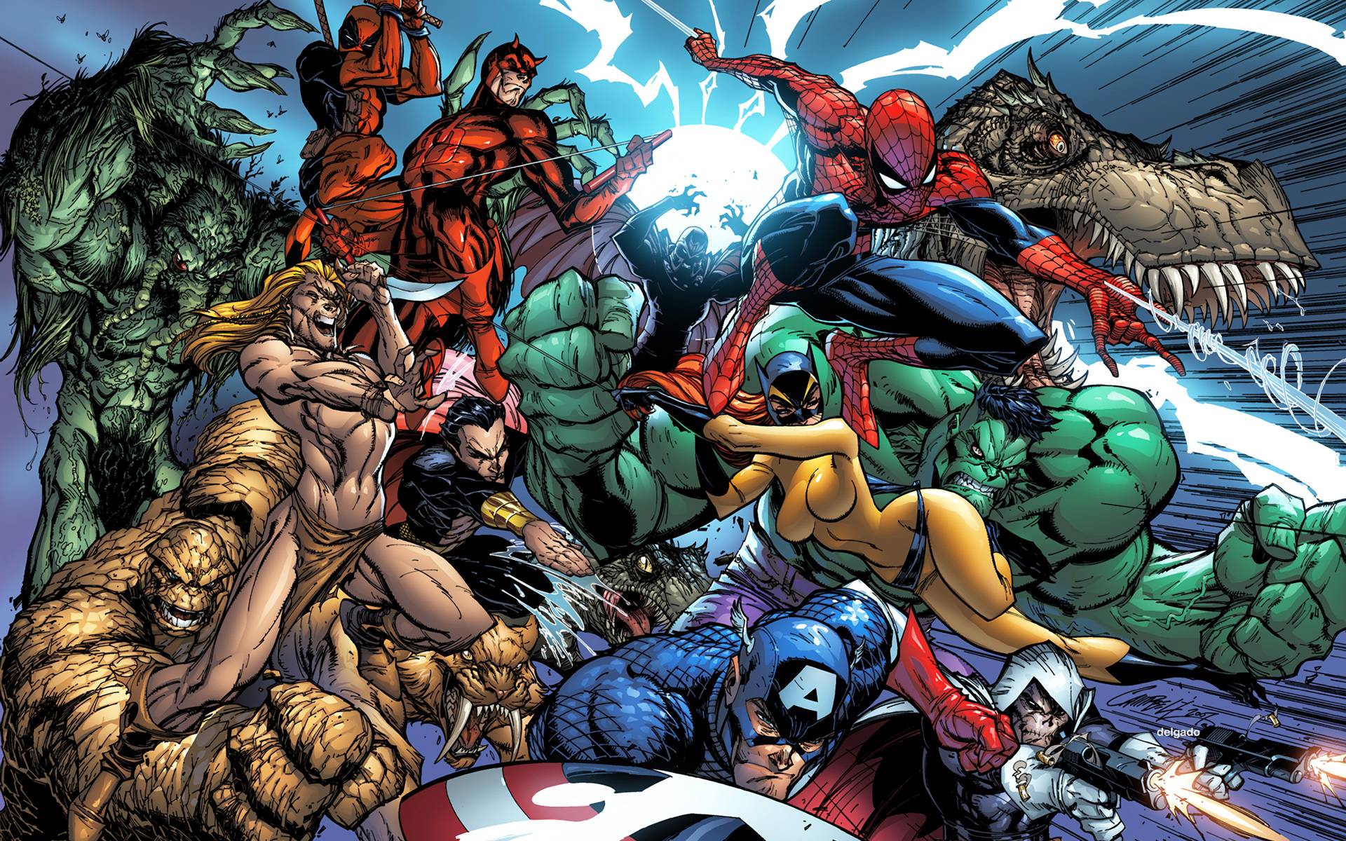 Marvel Heroes Wallpaper Full HD 3ceey1u 4usky