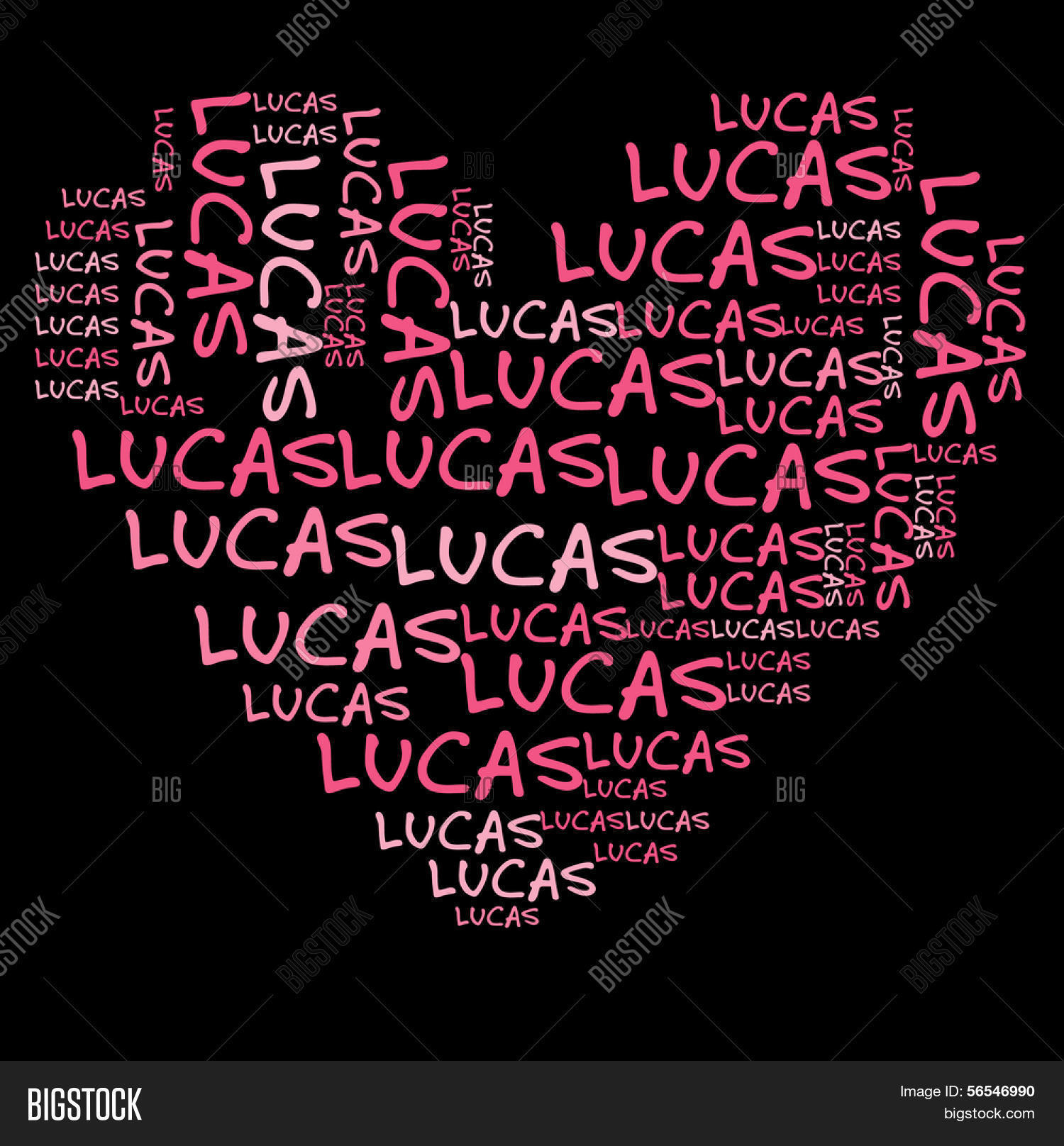 Lucas Word Cloud Pink Image Photo Trial Bigstock