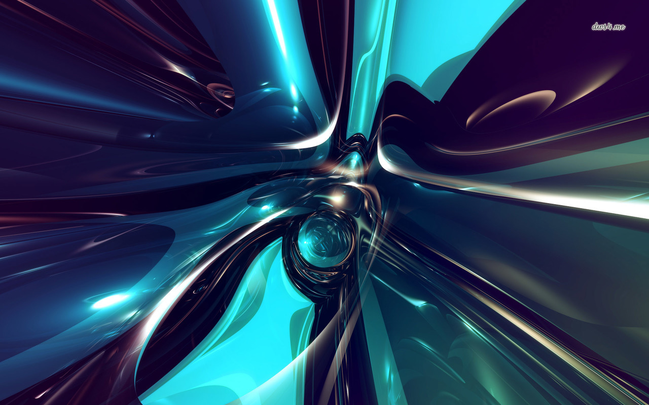 Shiny metallic blue shapes wallpaper   Abstract wallpapers   44908