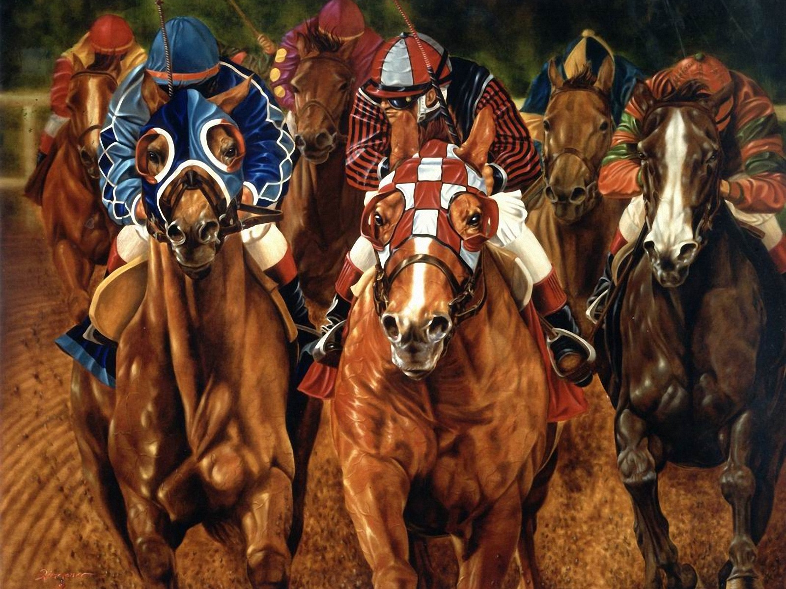 Horse Racing Puter Wallpaper Desktop Background Id