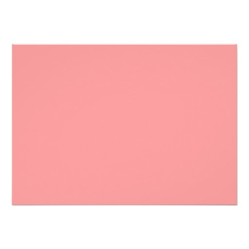 Plain Coral Pink Background Cm X Invitation Card
