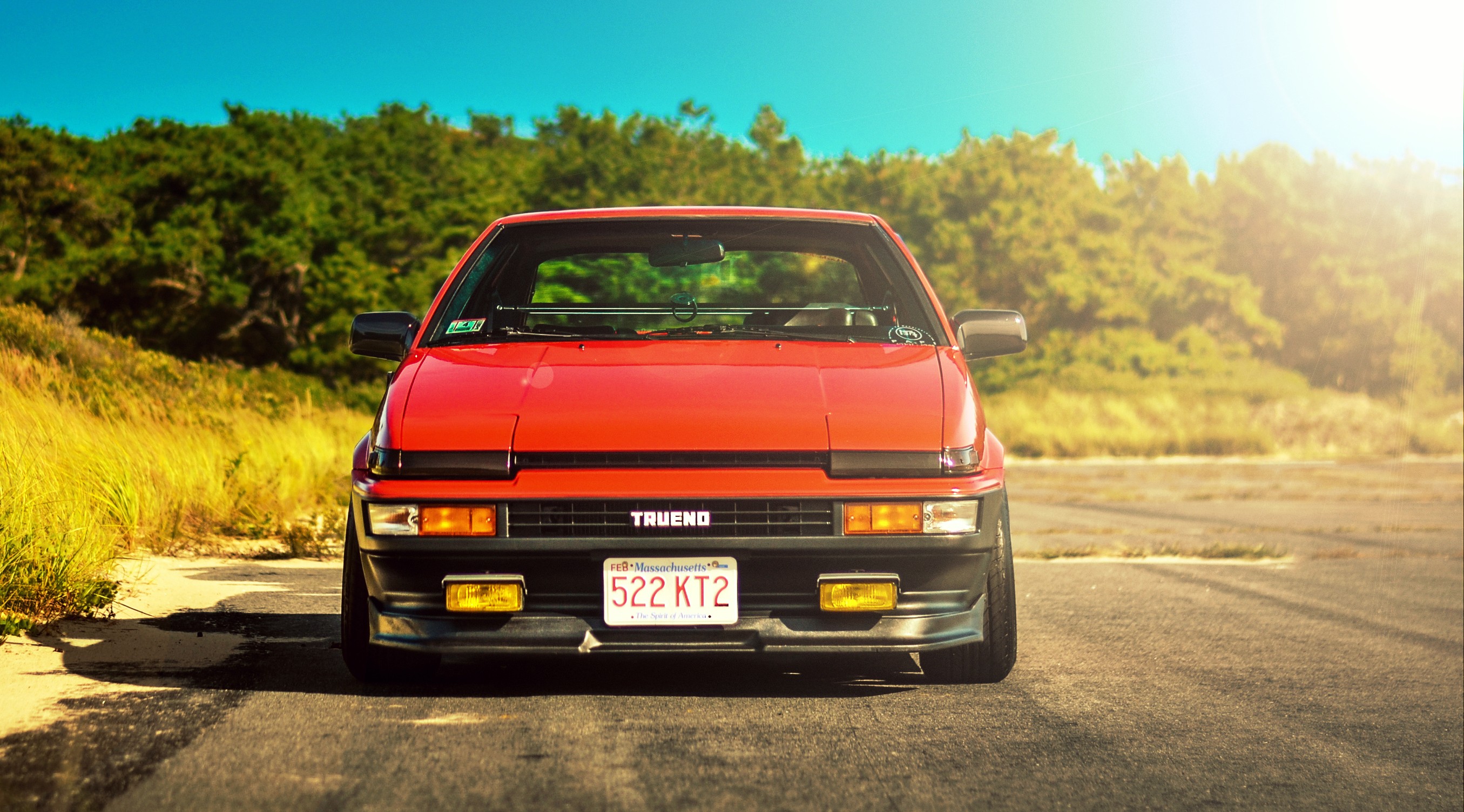 Red Toyota Corolla Ae86 Background The Wallpaper