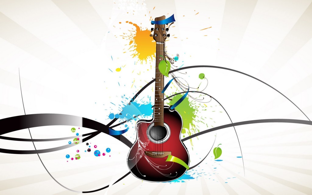 Abstract Art Music Instruments Guitar HD Wallpaper And