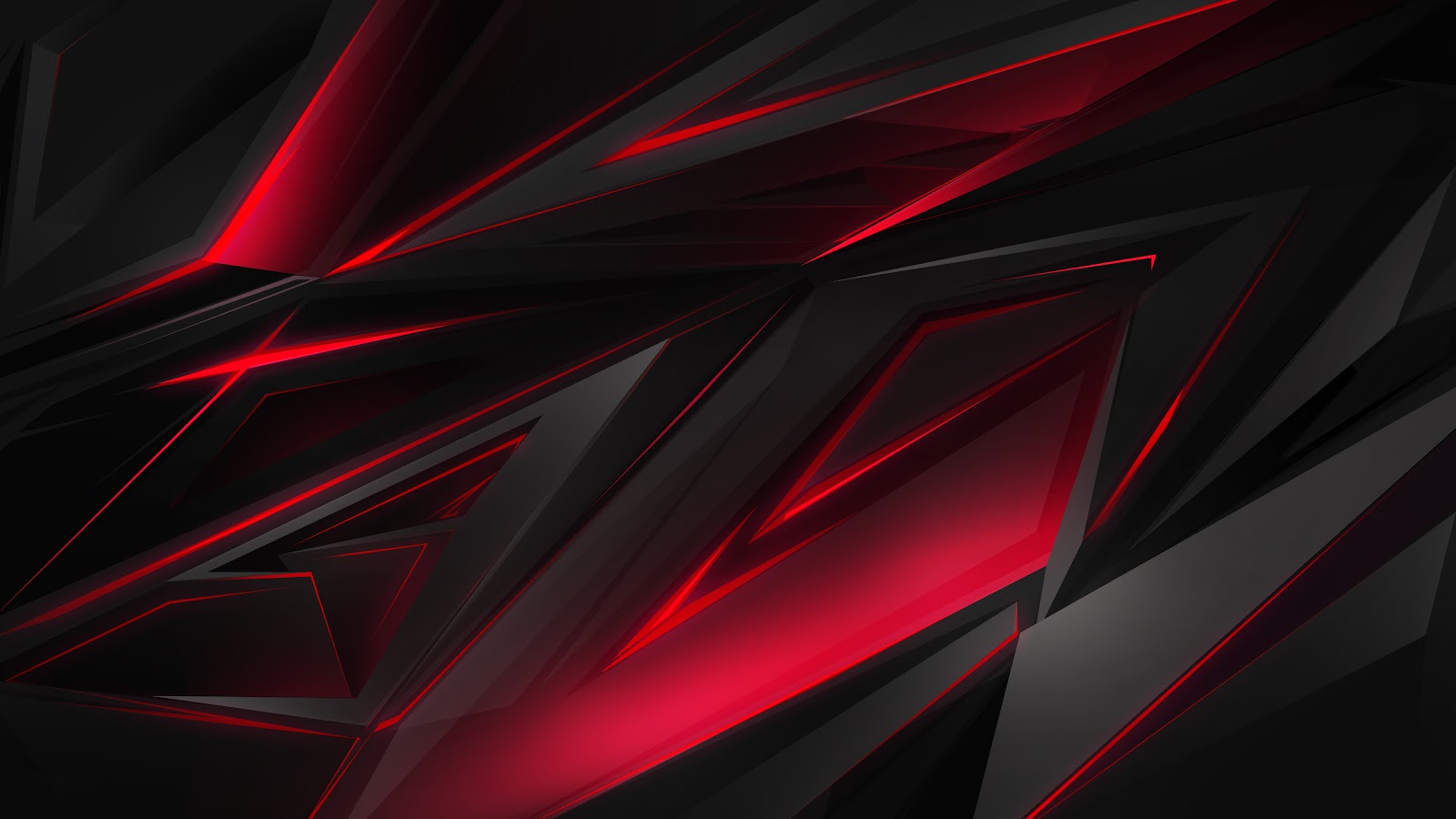Black Red Abstract Polygon 3d 4k And Wallpaper