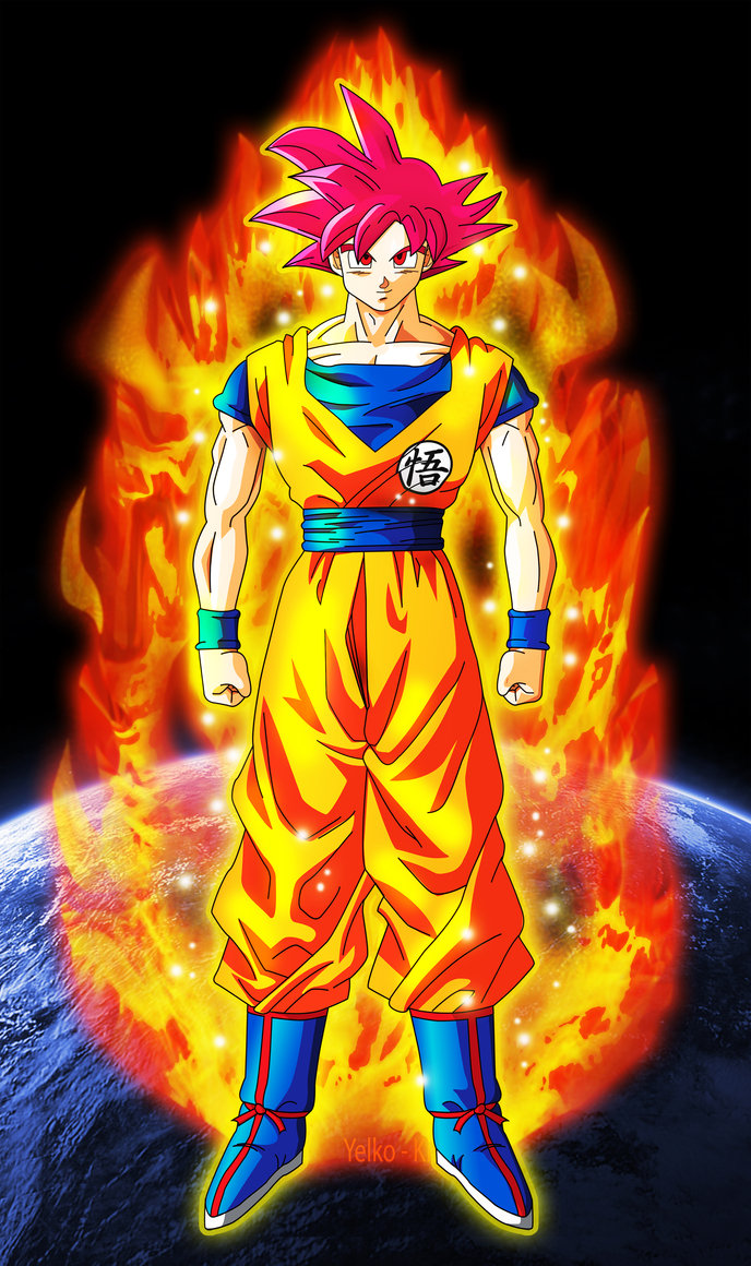 Goku Super Saiyan God Dbz By Xyelkiltrox