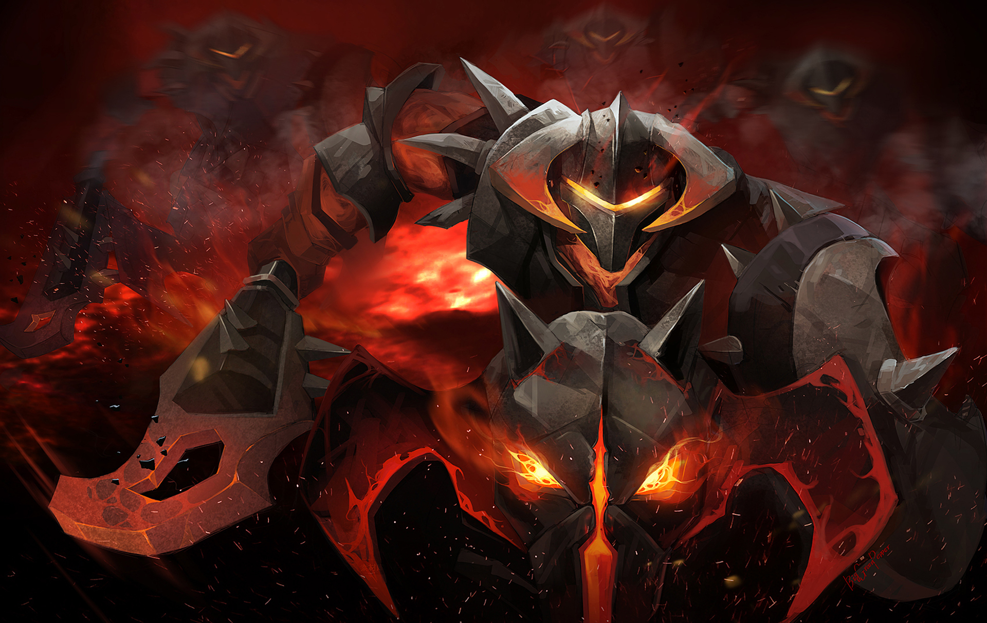 Dota Warriors Chaos Knight Armor Games Fantasy Warrior Demon