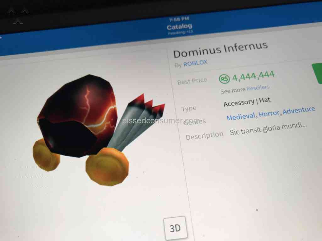 Free Dominus In Roblox Catalog
