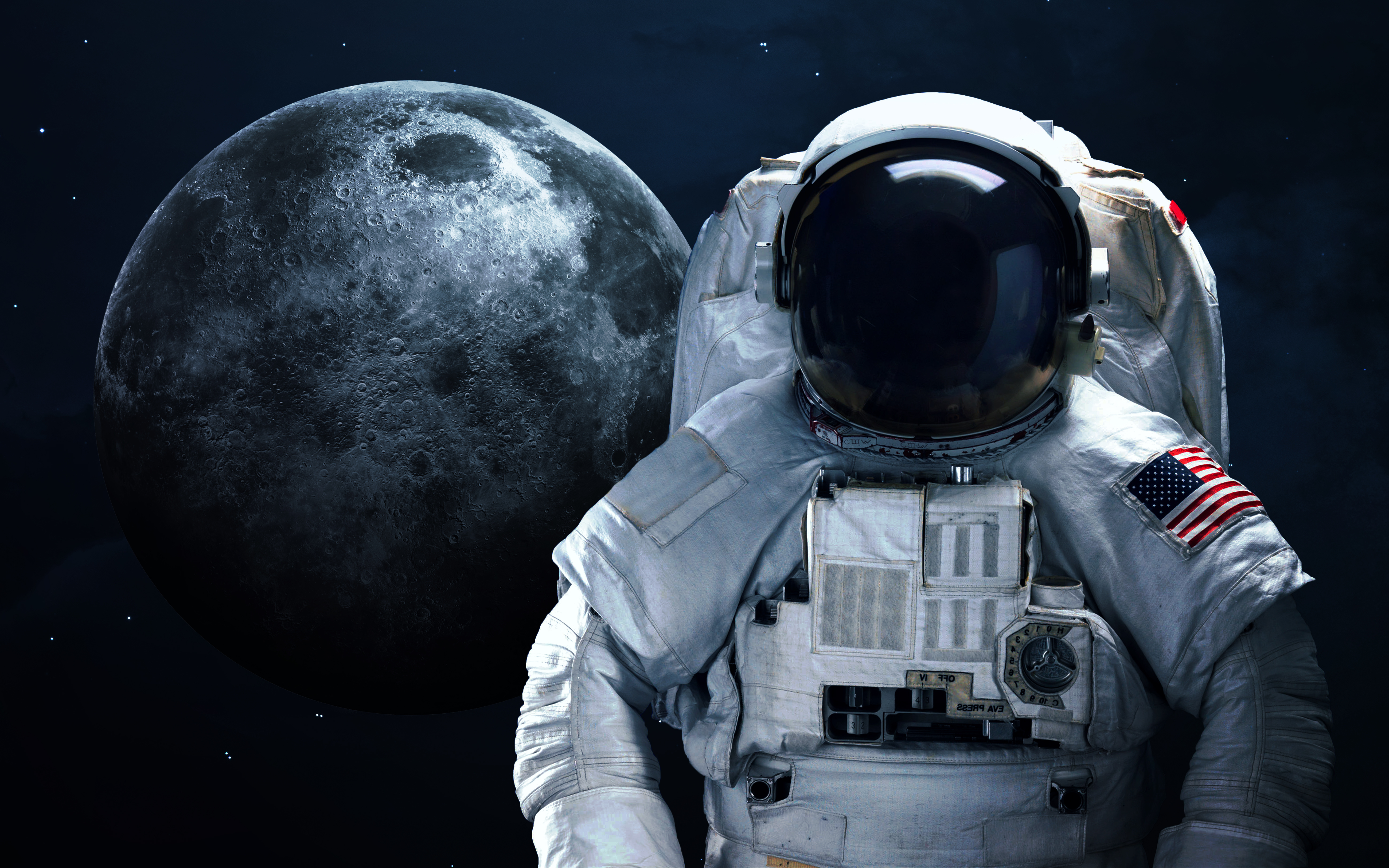 Space Moon Sci Fi Astronaut 4k Ultra HD Wallpaper
