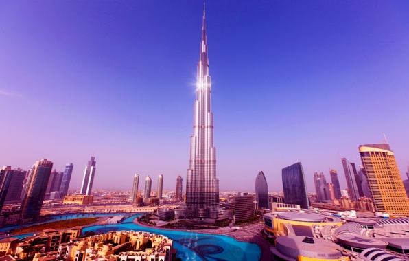City Dubai Tower Burj Khalifa Floors Meters Wallpaper