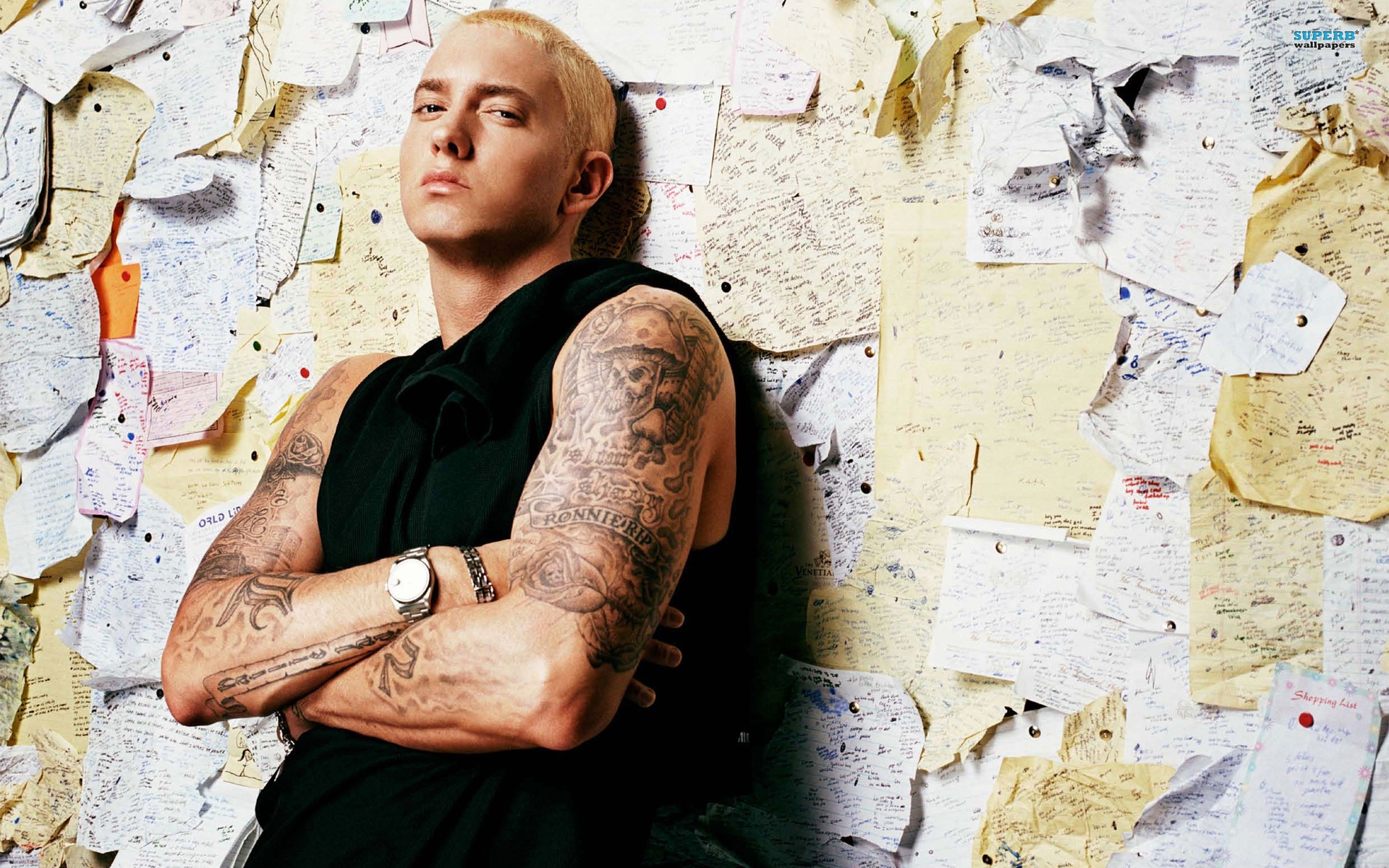 Eminem Tattos Cool Wallpaper Wallpaperlepi