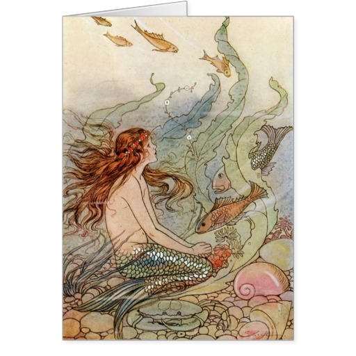 Vintage Mermaid Print Image Pictures Becuo