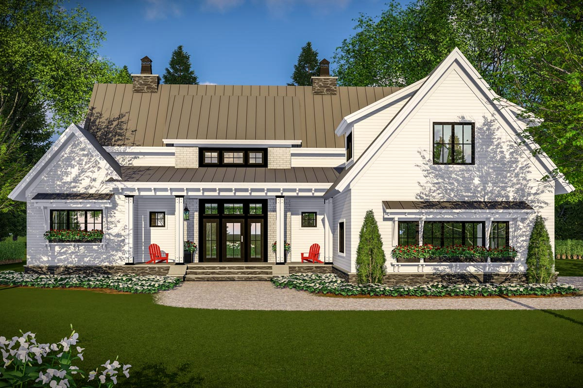 Farm Homes Plans Lovely Modern Farmhouse With Vaulted Master Suite