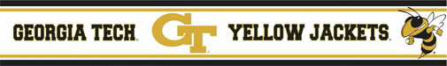 Tech Yellow Jackets Prepasted Border College Wallpaper Roll