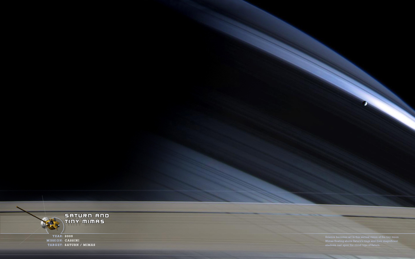 Wallpaper Saturn And Mimas Wanderingspace