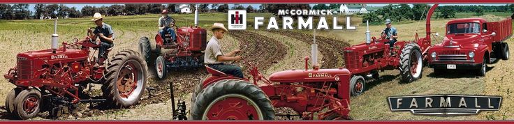 Vintage Farmall Tractor Field Scene Wallpaper Border 736x178