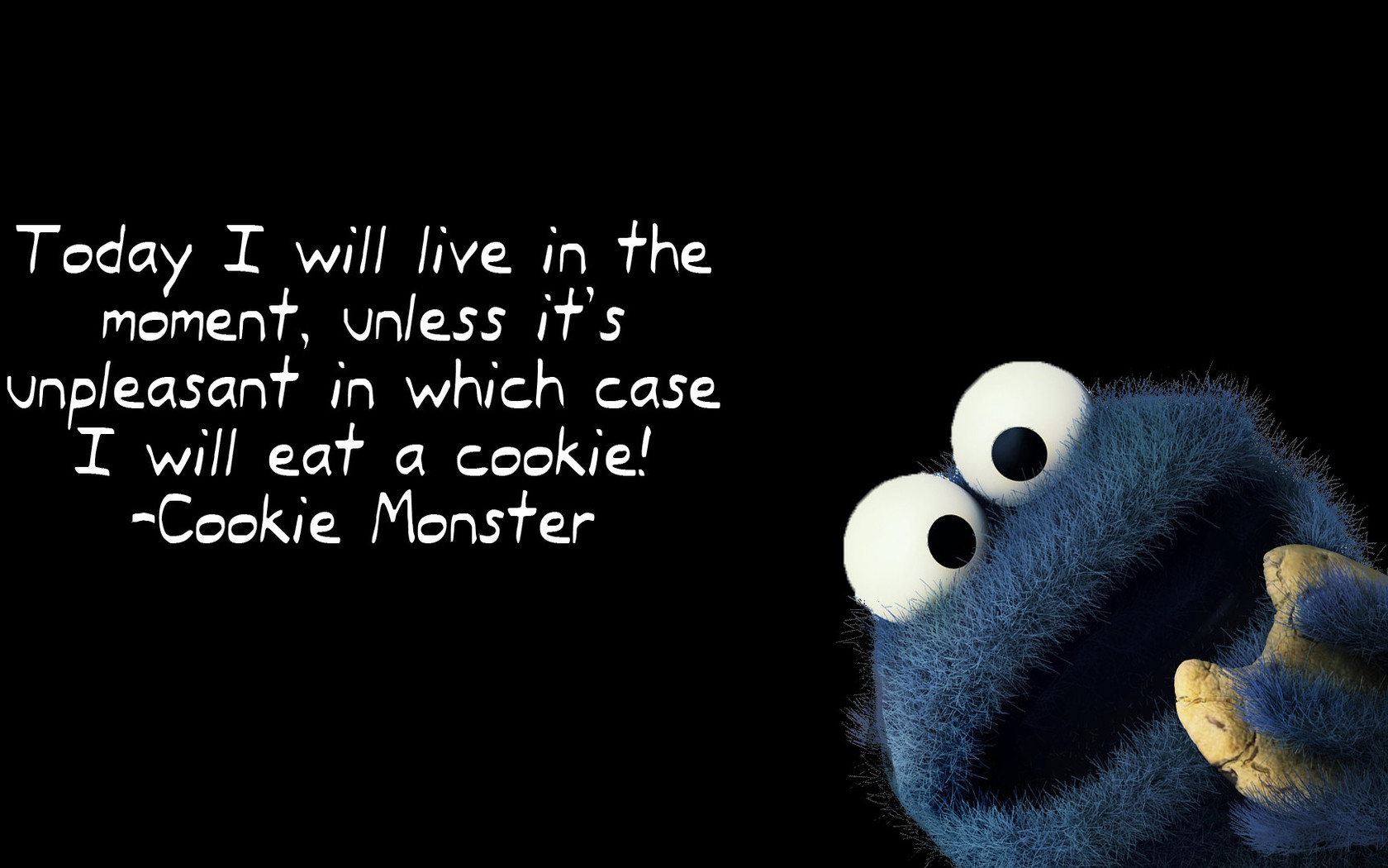 Cookie Monster quote wallpaper 17803 1680x1050