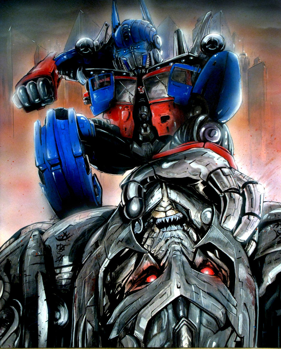 Optimus Prime Vs Megatron By Tommygunn712