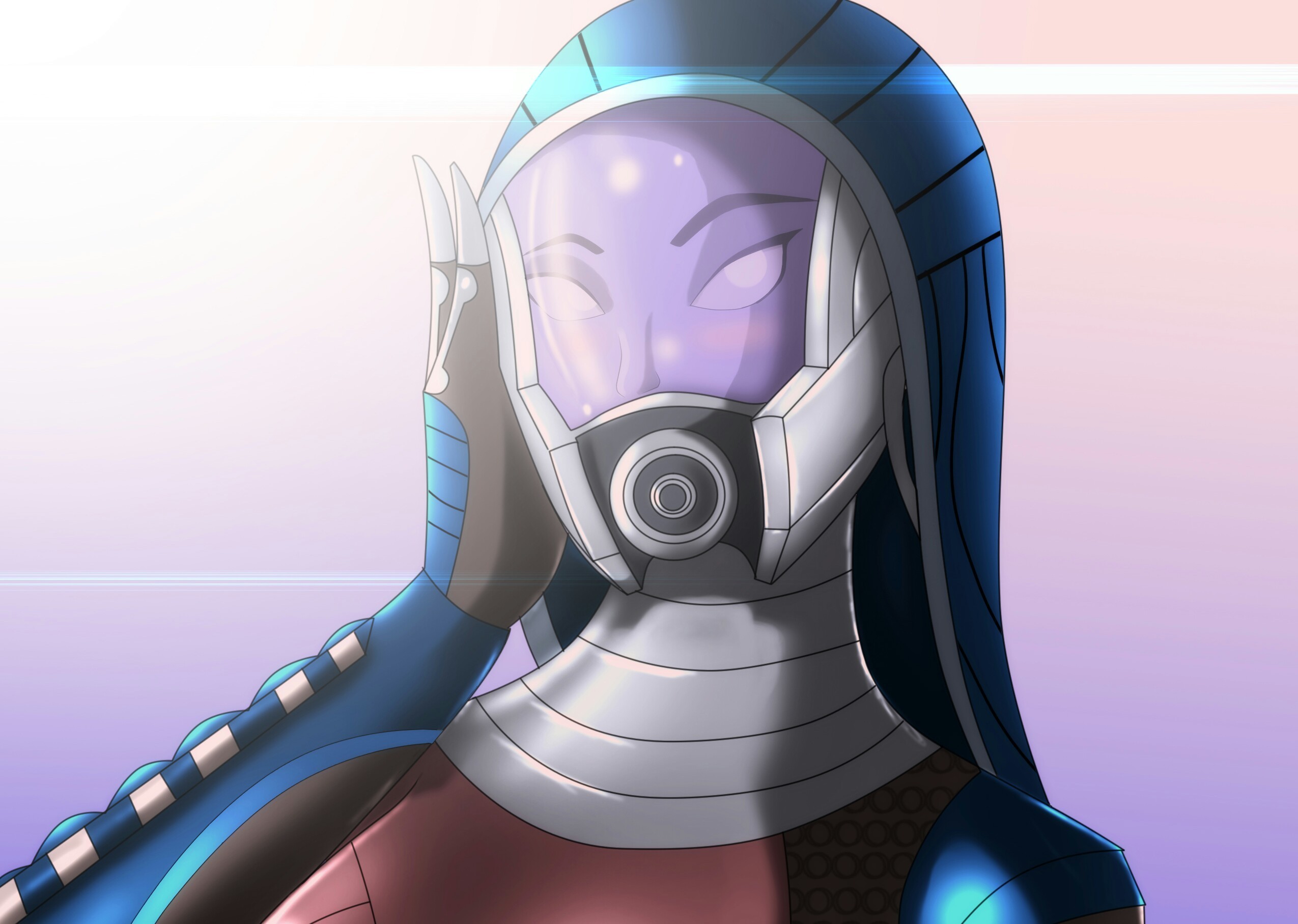 Wallpaper Tali Zorah Mass Effect Helmet Fantasy Games