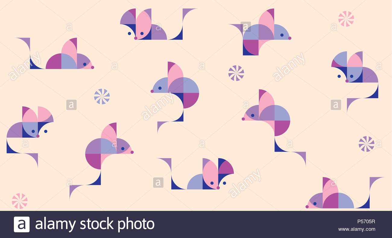 Nursery Childish Seamless Pattern Background With Playing Mouses