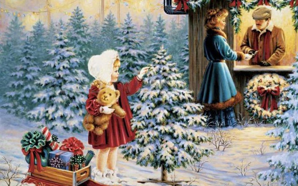 Christmas Paintings Wallpaper Collection