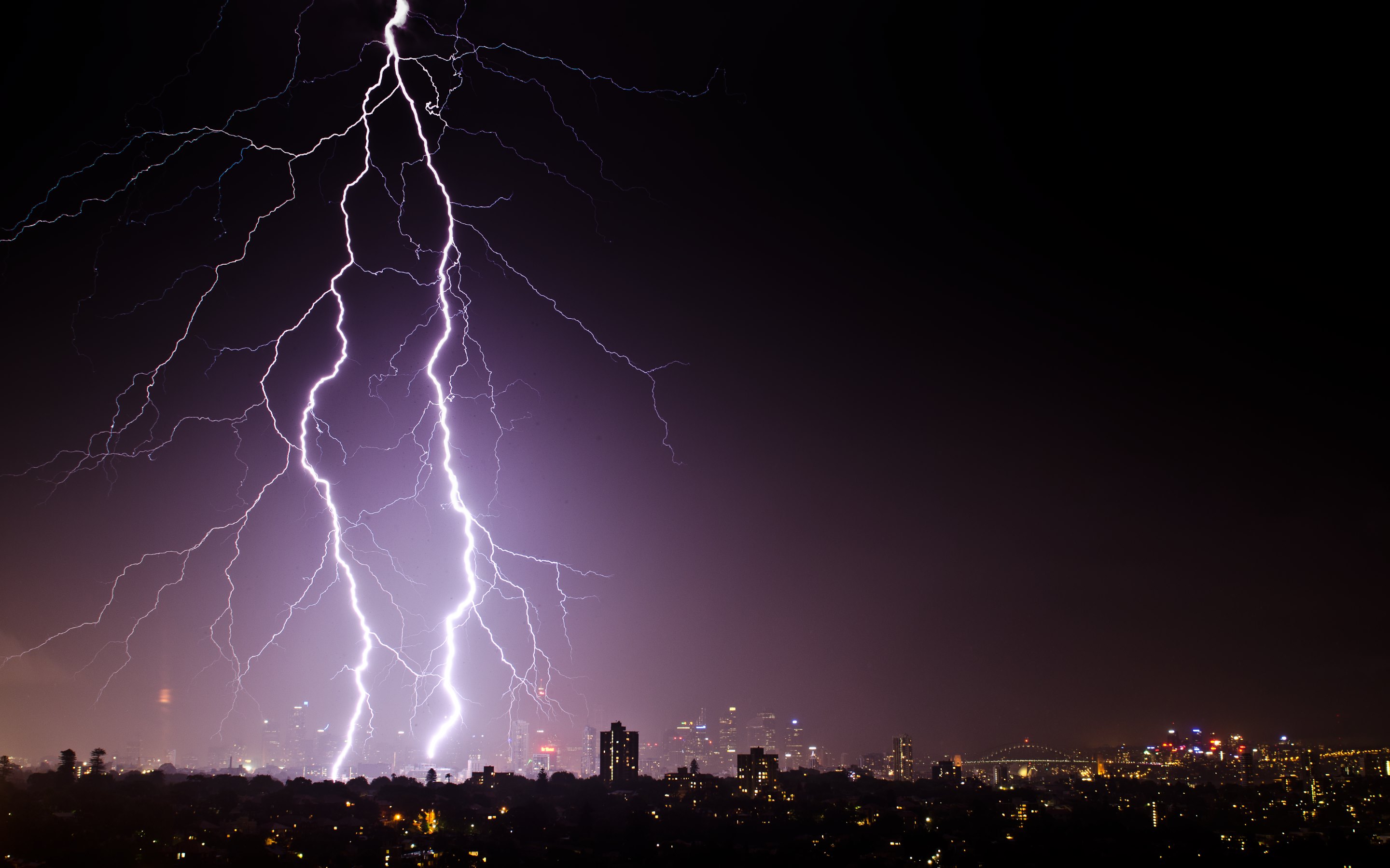 Lightning And Thunder In Sydney HD Wallpaper 4k