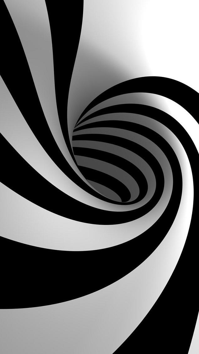 Black And White Swirl iPhone Wallpaper