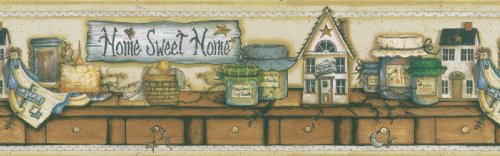 Sweet Home Precious In A Kitchen This Country Chic Wallpaper Border