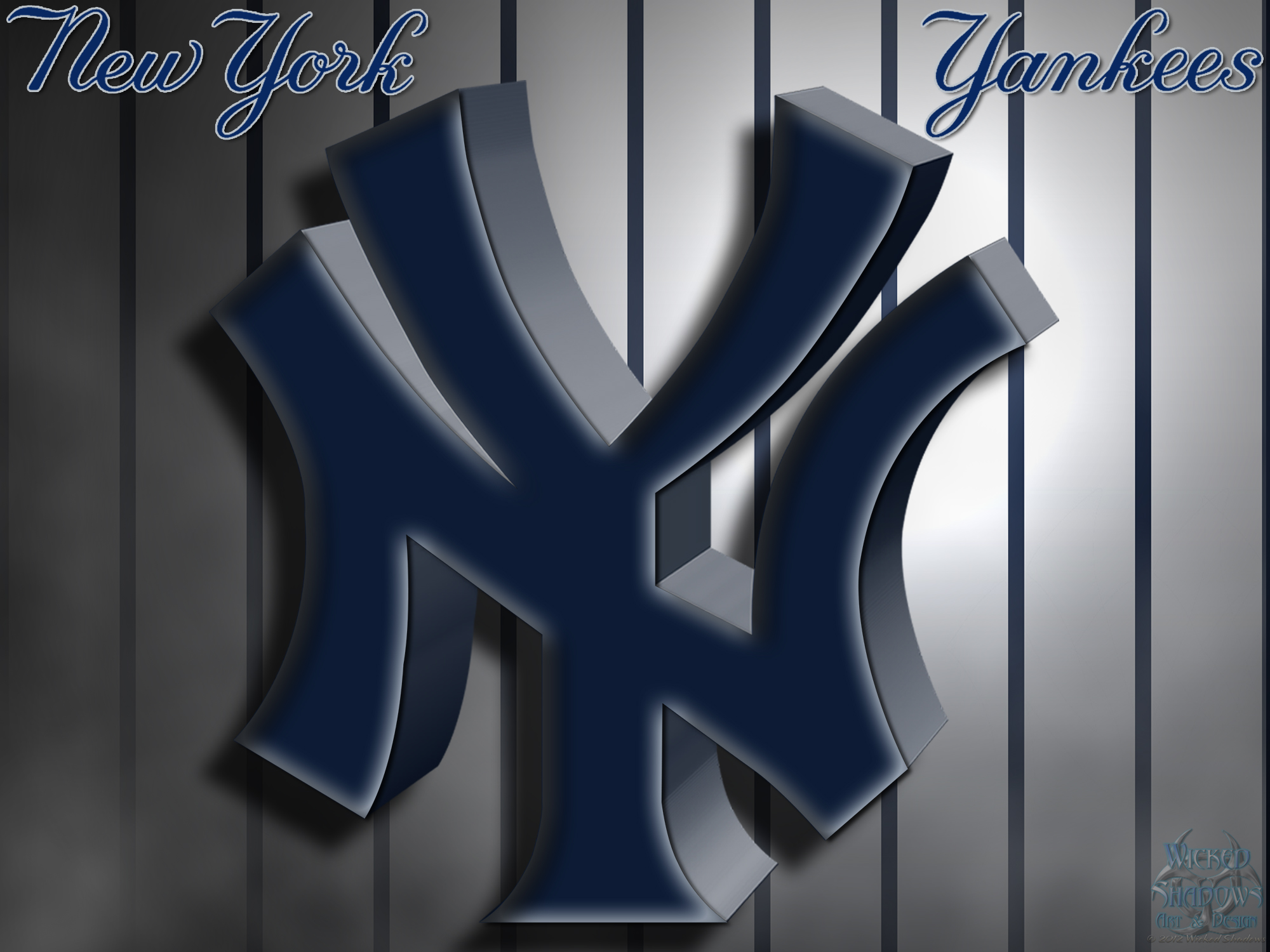 New York Yankees 3d Logo Wallpaper