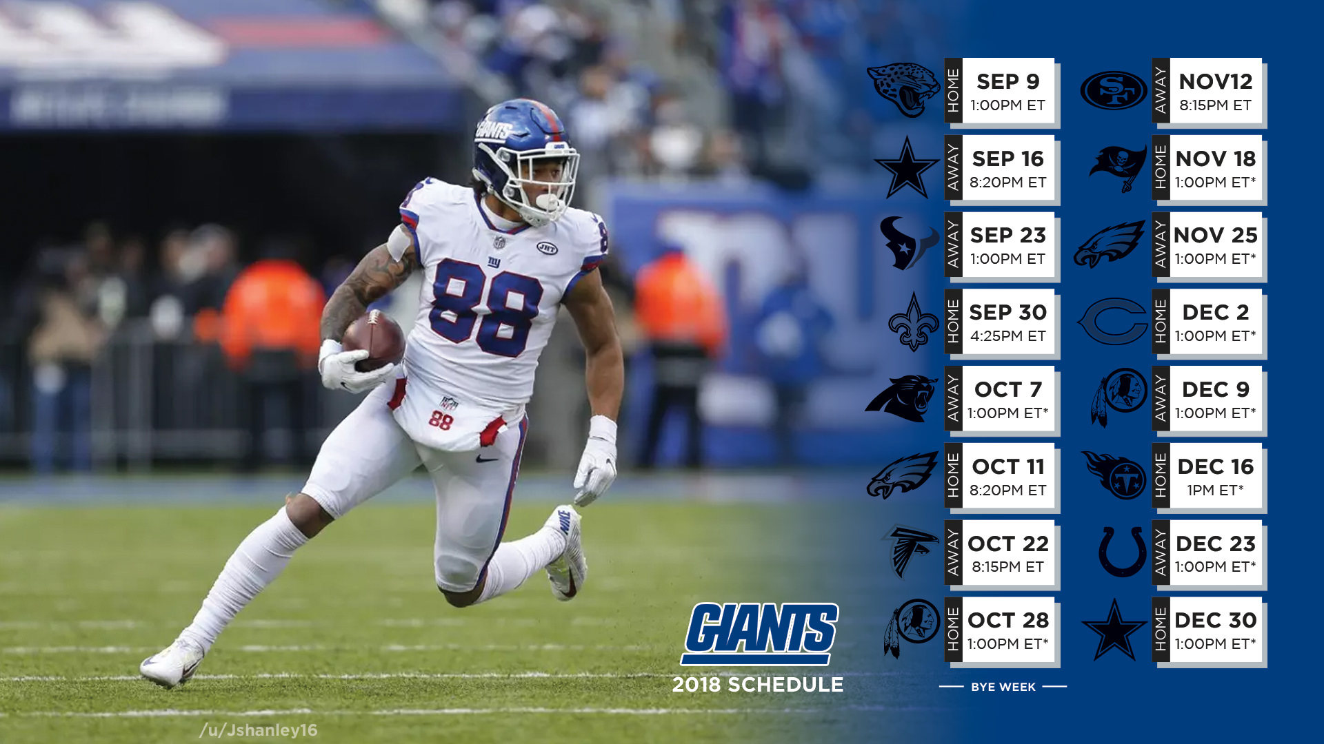 New York Giants Schedule Wallpaper