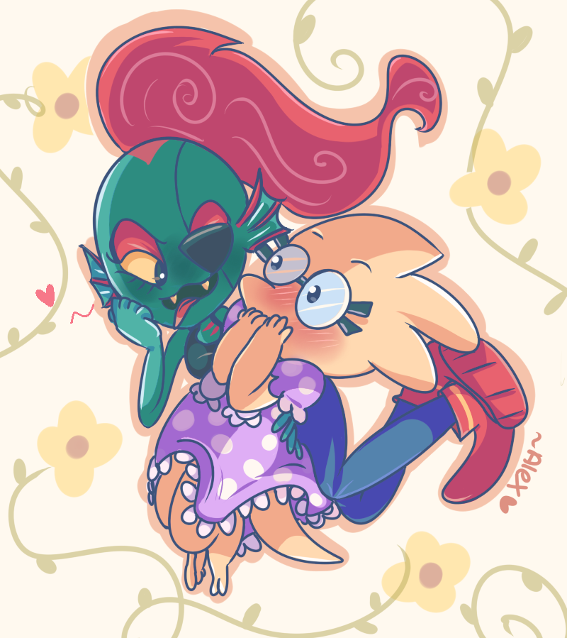 Undyne And Alphys By Chibiirose