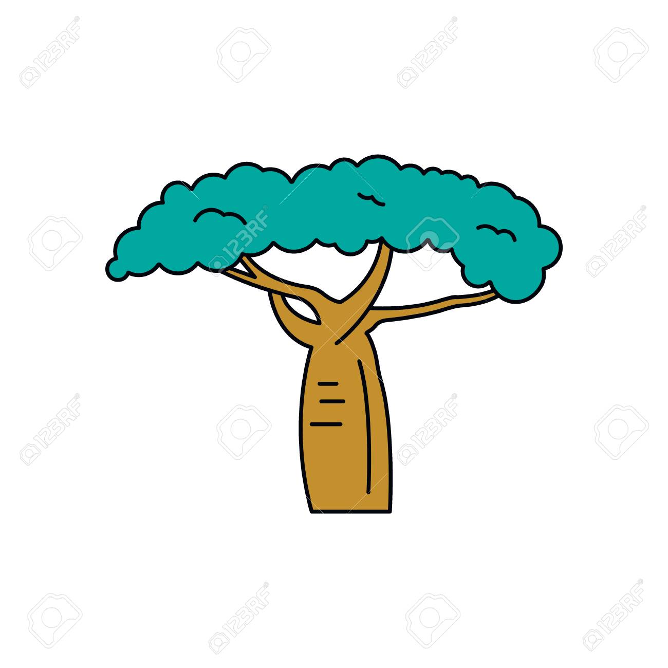Baobab Icon Cartoon Vector For Web Design Isolated