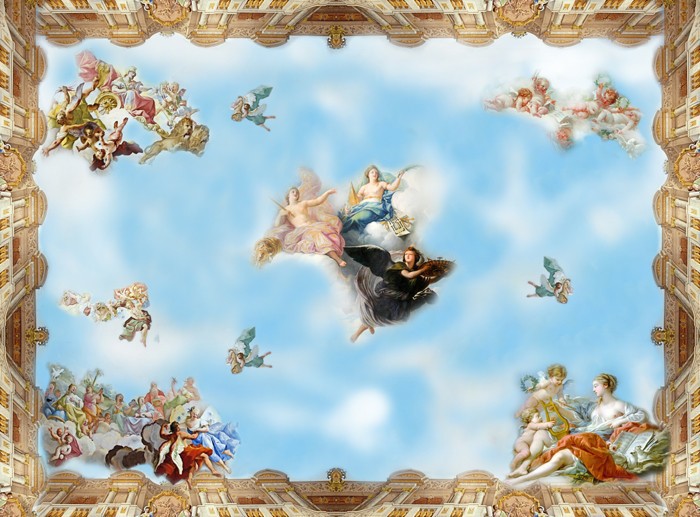 European Blue Sky Angel Photo Wallpaper Roll In From Home