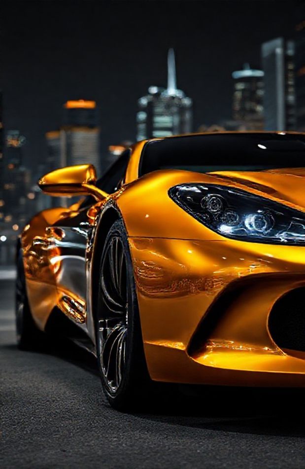 Cool Gold Cars Wallpaper