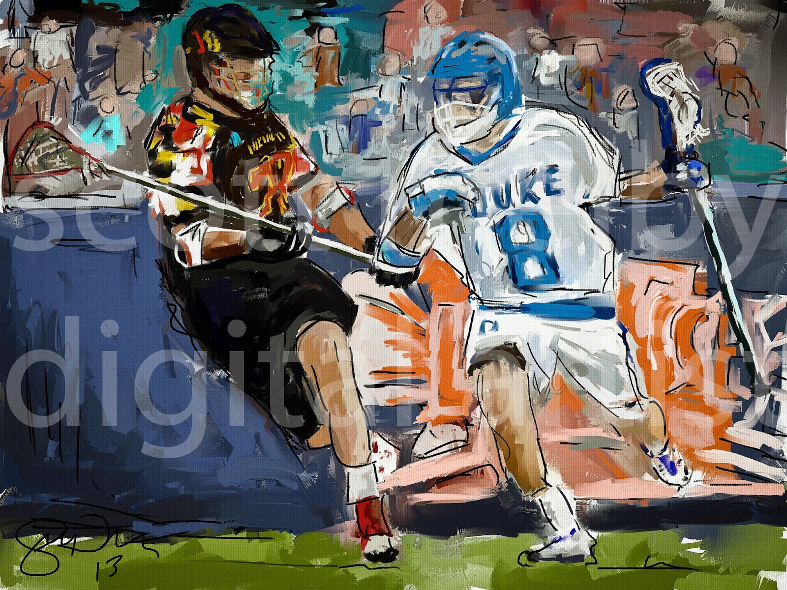 Lacrosse Art by Scott Melby 1600x1200