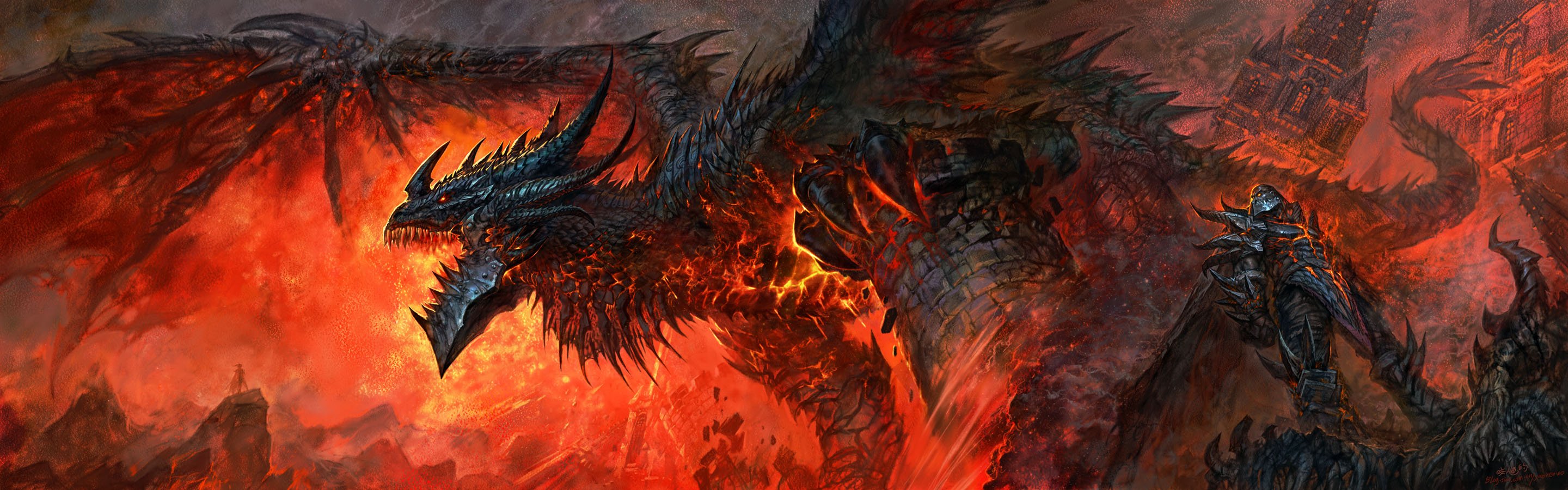 Of Warcraft Deathwing Artwork World Cataclysm Wallpaper