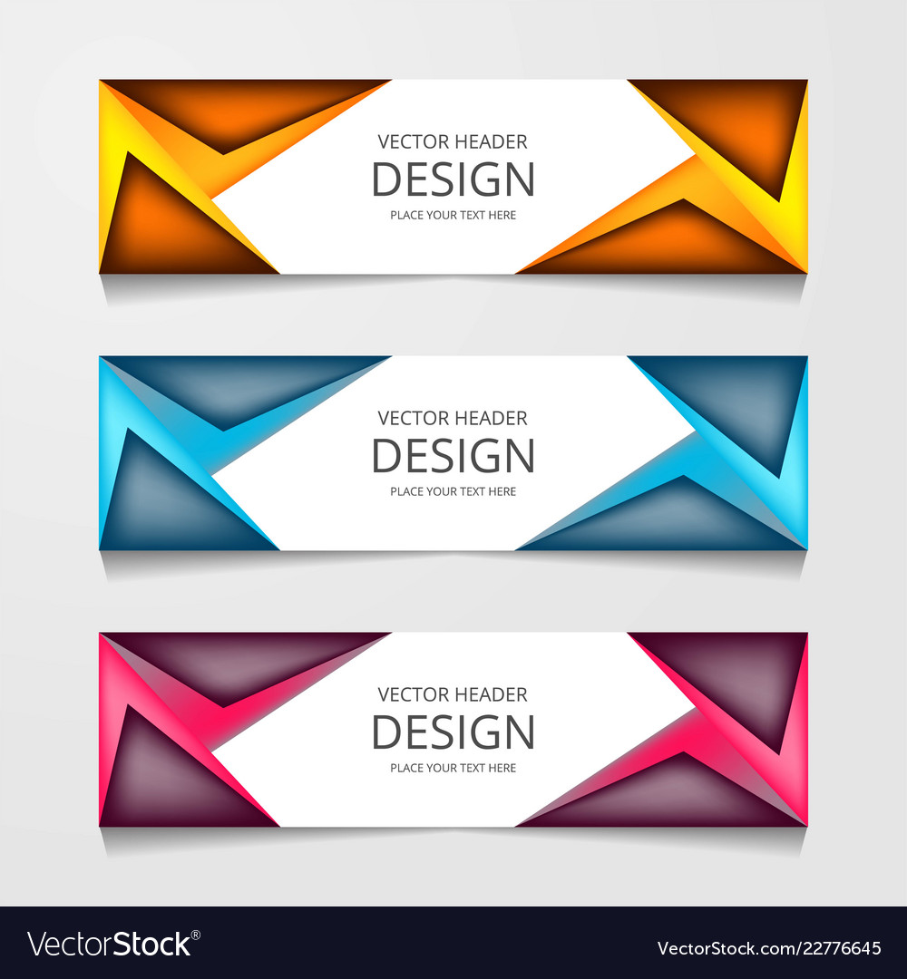Abstract Web Banner Design Background Or Header Vector Image