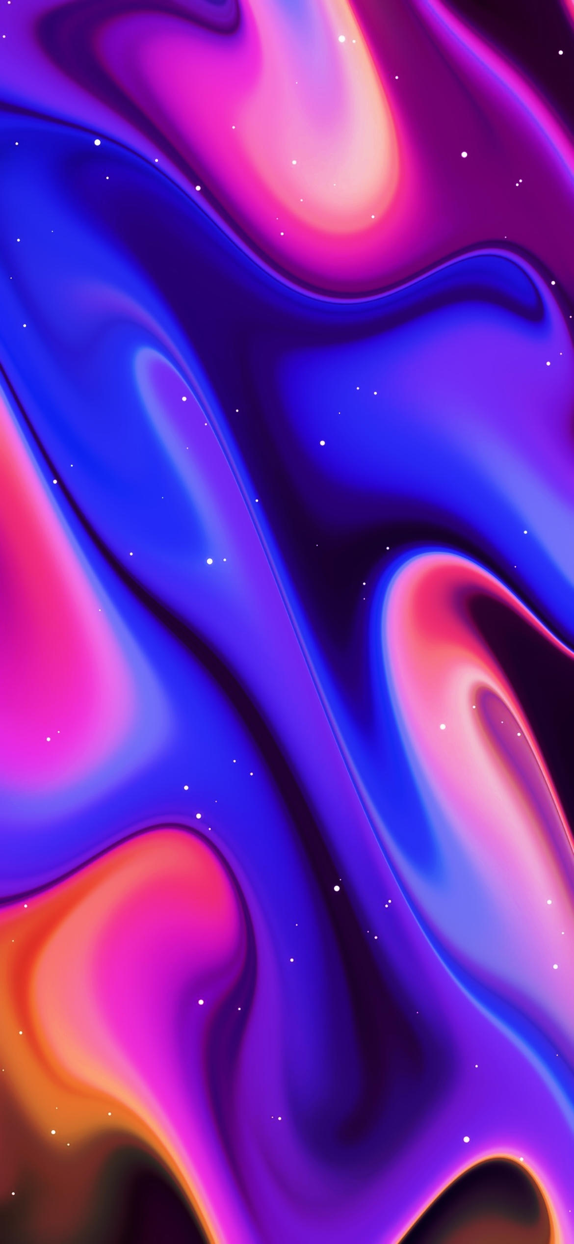 Abstract vibrant holographic background with swirling colors and sparkles, perfect for a cool phone wallpaper