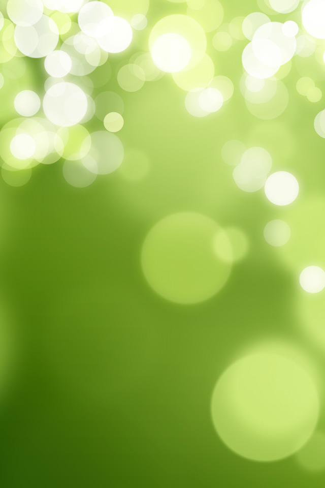 Green Bokeh Spots iPhone 4s Wallpaper