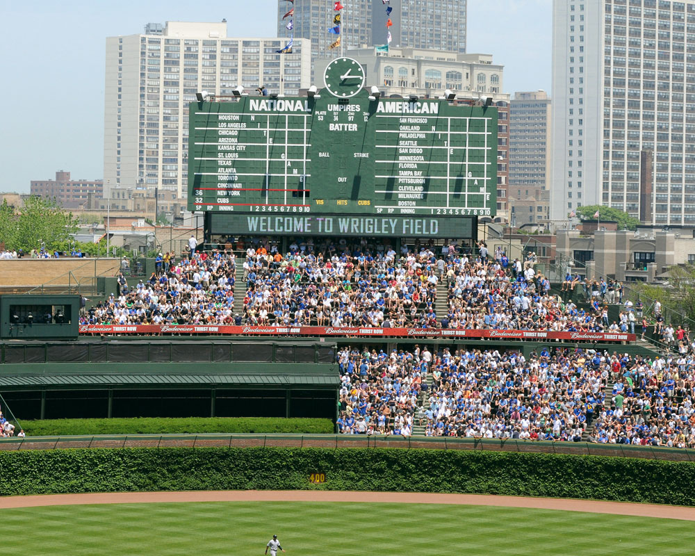 Chicago Cubs Wallpaper Of Wele To Wrigley Field Scoreboard