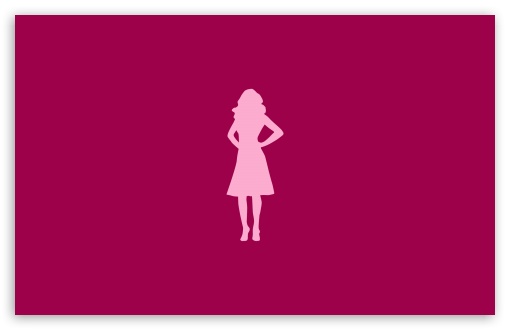 Pink Girl Silhouette HD Wallpaper For Standard Fullscreen Uxga