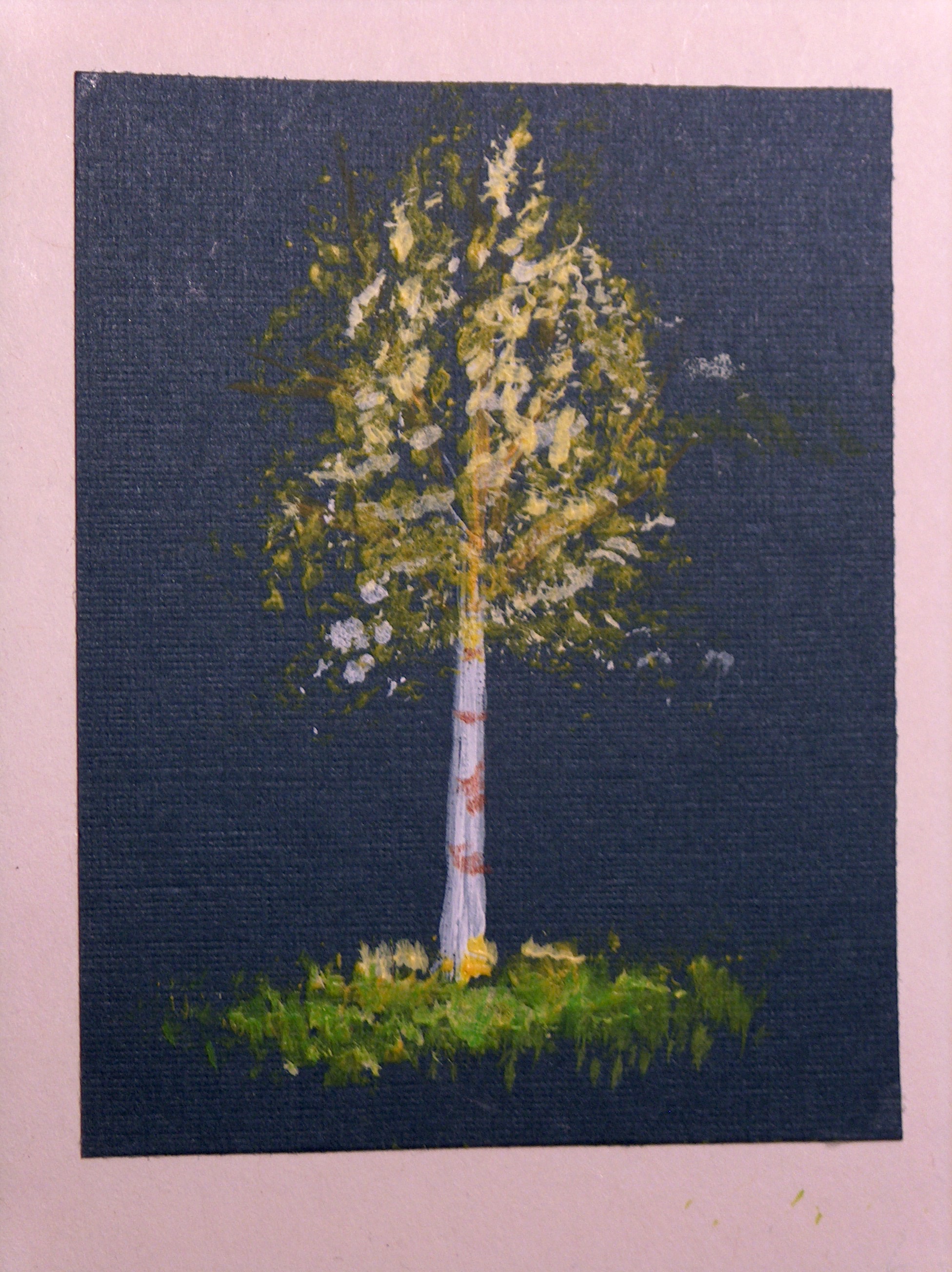 Mural This Aspen Tree Is One Of My Littles Painted On Blue