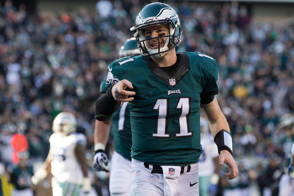 Carson Wentz Ripped The Hat Off Of A Cowboys Fan At