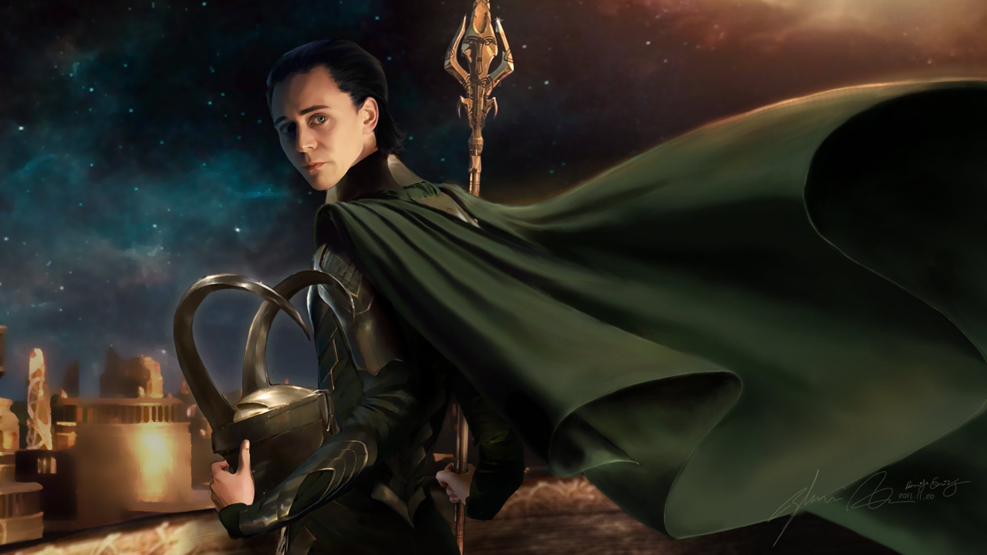 In My Darkest Hour Loki Thor Wallpaper