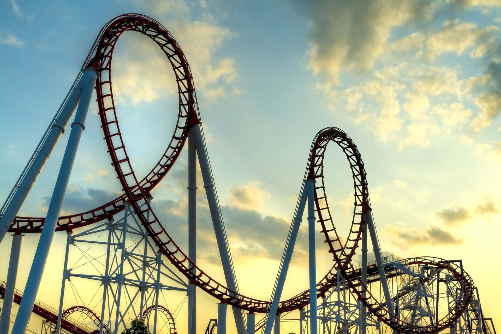Roller Coaster Background Wallpaper