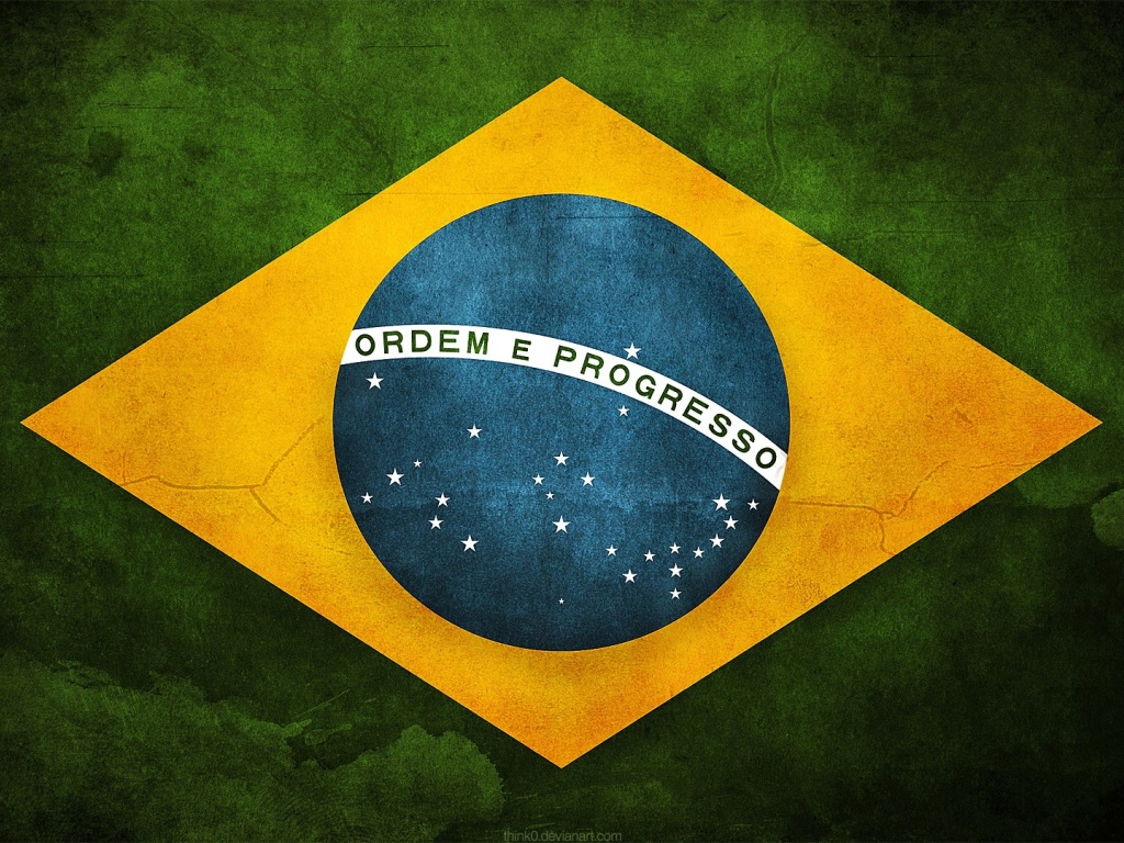 Grunge Brazilian Flag Desktop Pc And Mac Wallpaper
